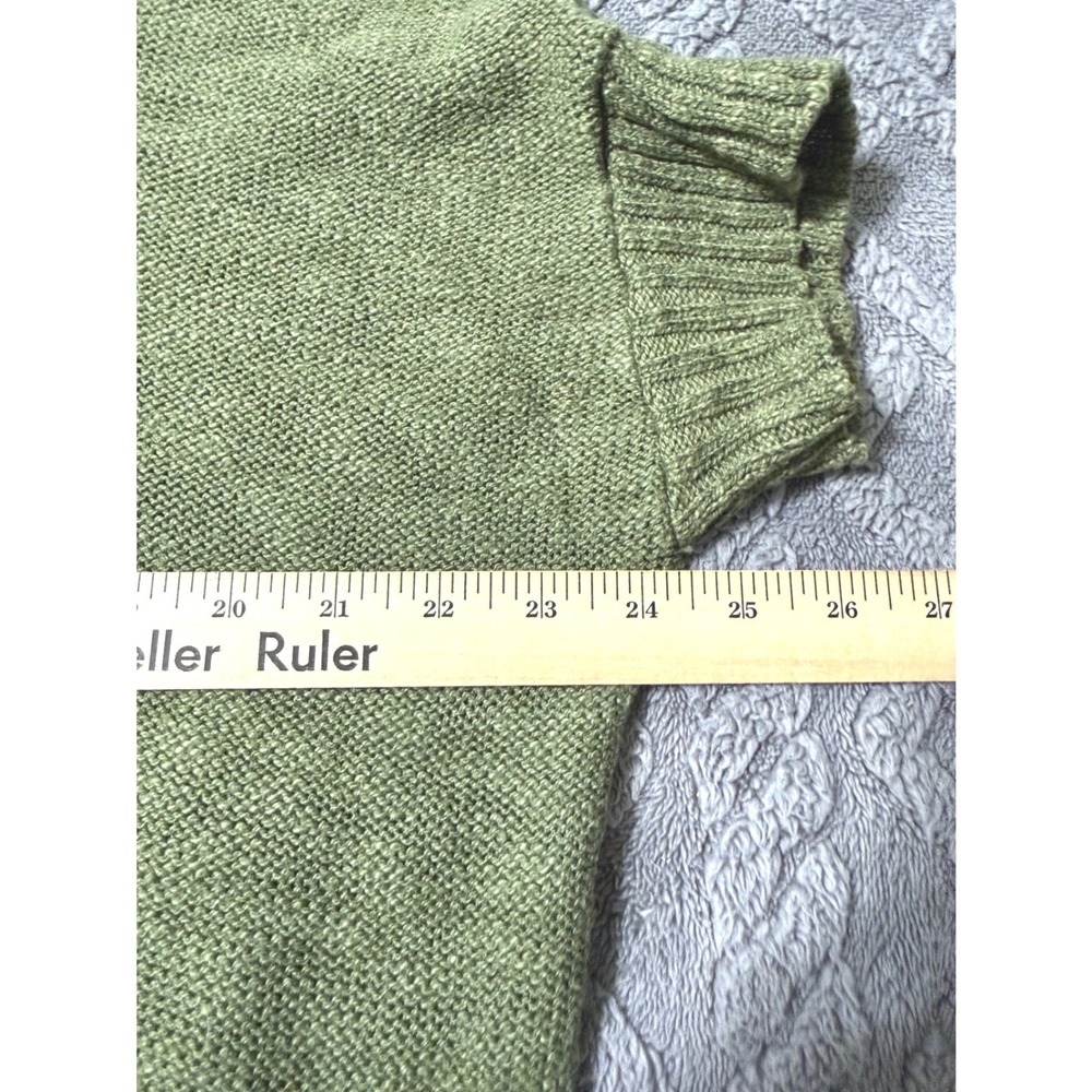 Mossimo Short Sleeve Sweater Women L Olive Green Excellent Knit Scoop Neck - Picture 5 of 7